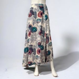 Romantic Floral Flowy A-line Skirt
